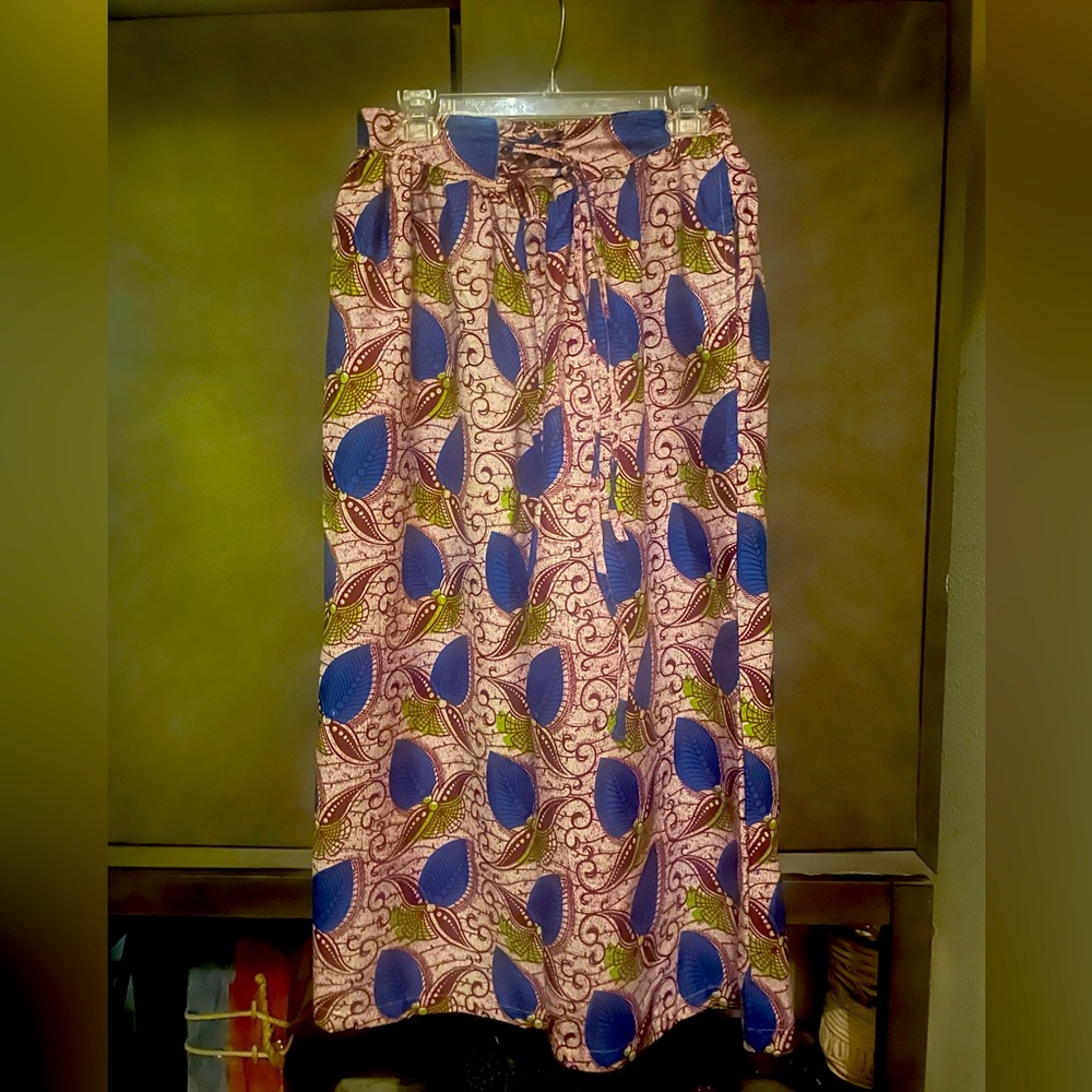 Bohemian adjustable Wide-leg pants 100% cotton